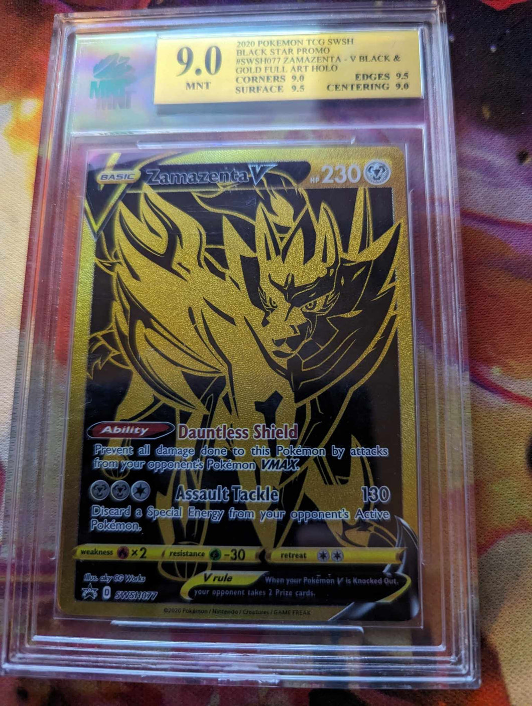 MNT 9.0 Gem Mnt Pokemon - Zamazenta V #SWSH077 Full Art - Pokemon Black Star Promo 2020 Graded Card