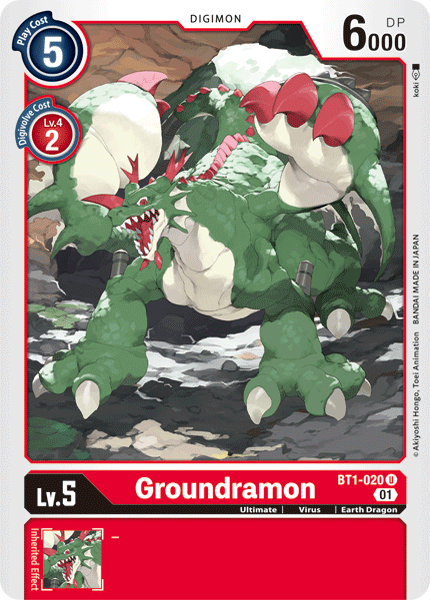 Groundramon [BT1-020] (Alternative Art) [Starter Deck: Gallantmon]