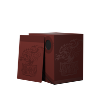 Load image into Gallery viewer, DRAGON SHIELD DECK BOX DOUBLE SHELL BLOOD RED/BLACK
